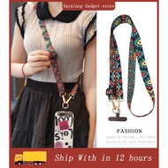 【MY Delivery】Mobile phone lanyard/rose pattern/suitable for all smart phone cases/clip clip/tether b