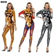 Wonder Woman Costume for Adult , Justice League Superhero Wonder Woman Jumpsuit Suit for Halloween C
