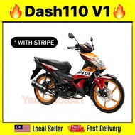 Honda Dash110 Cover Set (REPSOL) Wave Dash 110 v1 old first model HLD body cover set bodyset cover set + stripe sticker