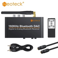 Neoteck 192Khz Bluetooth-Compatible DAC with Remote Control Built-in Bluetooth V5.0 Receiver Support