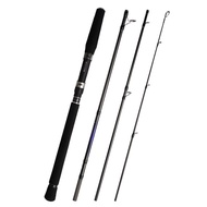 【TRAINFIS】Only 55cm Portable 15kg H Action Hard Fishing Rod 1.98m/2.1m/2.4m Boat Jigging Rod 30T Hig