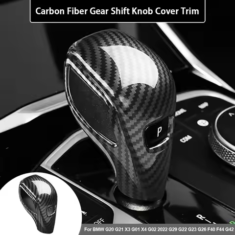 Carbon Fiber Gear Shift Knob Cover Trim for BMW G20 G21 X3 G01 X4 G02 2022 G29 G22 G23 G26 F40 F44 G
