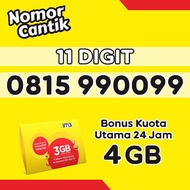 Kartu perdana indosat Nomor Cantik 11 Digit NOMOR CANTIK 4GB+Nelpon Sepuasnya ke Sesama IM3 dan Tri