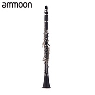 [ammoon]ABS 17 Key Clarinet Bb Flat with Carry Case Gloves Cleaning Cloth Mini Screwdriver Reed Case 10PCS Reeds Woodwind Instrument