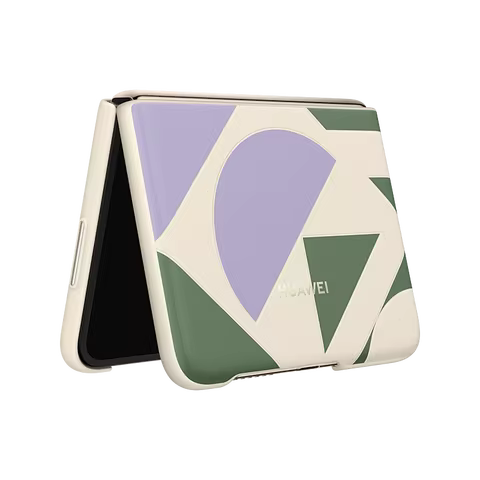 Authentic Original Geometric Leather Protective Case for Huawei Pura X Fashionable Smartphone Cover