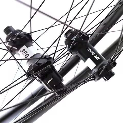 Light 700c Hookless/ Hook Asymmetric 36mm Wide Inner 30mm Carbon Wheelset DT350 CL Disc 100 142 24H