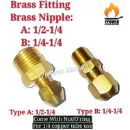 Brass Fitting /Brass nipple/Brass fitting connection to copper tube