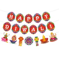 2024 chúc mừng Diwali mới biểu ngữ trang trí deepavali lễ hội Diwali lễ hội tường cửa sổ nền trang t