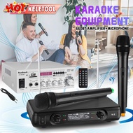 UHF Wireless Microphone 2 Channels Wireless Karaoke Microphone Dynamic Mikrofon Wireless Mic Profess