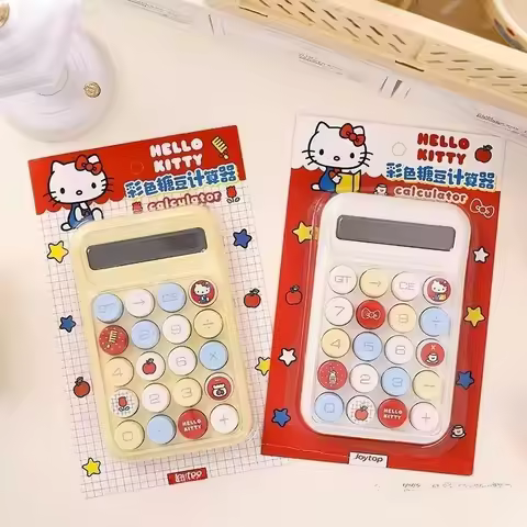 Sanrio New HelloKitty Kawaii Anime Cartoon Computer Color Dopamine Fashion Learn Sense of Luxury Pra