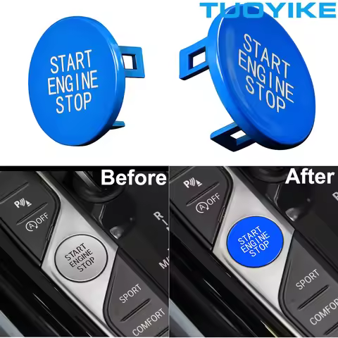 Car Blue Start Engine Stop Switch Ignition Button Replacement Trim For BMW G20 X5 G05 X6 G06 X7 G07 