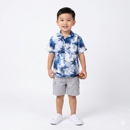 KEMEJA Beach Shirt Bahamas Children's Hawaiian Shirt/ for ages 1-12 years Kids Shirt Boy