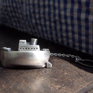 古董 郵輪 船 | 純銀 別針 別針式領帶夾 | 手工限量