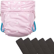 Safety Certification Incontinence Care Pants for Men Women Overnight Leakfree Adult Cloth Diaper Waterproof Breathable Diapers(Color:Pink)