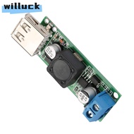 WILLUCK DC-DC Converter Module, DC12V 24V 59*21*18mm Buck Module, Step Down Converter Single USB 6V-