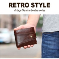 Genuine leather wallet RETRO STYLE Men's Leather Wallet 100% ORIGINAL Genuine Garut Leather wallet f
