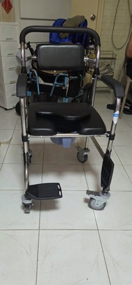 不銹鋼多功能活動便器椅 沐浴輪椅 扶手椅