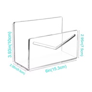 Mail Organizer Acrylic Desk Letter Holder Clear Mail Letter Organizer Desktop File Envelope Storage 