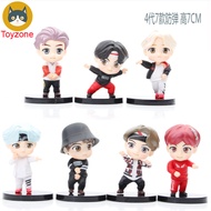 7Pcs/Set BTS TinyTAN Mini Figure Bangtan Boys Groups BTS Anime Figurine Toy TOP Group A.R.M.Y Gift Idol Doll PVC Model Ornament Kpop Merchandise