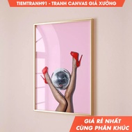 Wall painting, Disco Ball Maximalist Dopamine Decor Pink Disco Poster Aesthetic Dorm Room Decor Girl