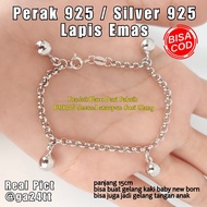 Gelang Kaki Bayi Perak 925 Gelang Kaki Perak Asli 925 Lapis Mas Putih Gelang Tangan Anak Perak 925