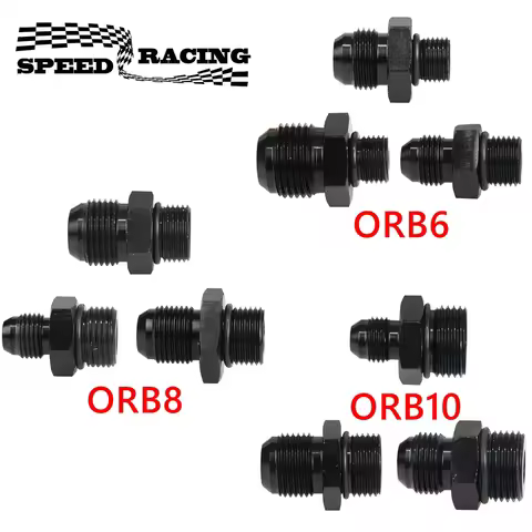 ORB O-ring AN6 AN8 AN10 Aluminum Male Flare Union Nitrous Oil Fuel Hose End Adapter Fitting Straight