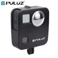 PULUZ for GoPro Fusion Housing Shell CNC Aluminum Alloy Protective Cage with Basic Mount &amp; Lens Caps(Black)