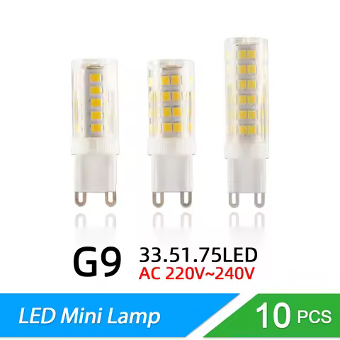 10Pcs LED Bulb G9 LED Lamp 33LED 51LED 75LED AC220V-240V SMD 2835 Mini LED Corn Bulb Chandelier Spot