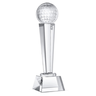 Crystal Glass Golf Trophy Golf Trophies 9 X 2.8 Inch for Adults Kids Golf Tournament Table Desktop D