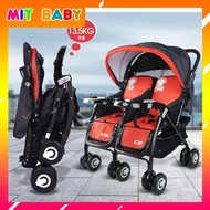 [Free mosquito net] Genuine double stroller for babies with many positions baobaohao 703A