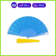 ◩ ✑ 1Tap #7497 Plastic Foldable Plain Folding Handheld Fan Hand Fans Abaniko Pamaypay