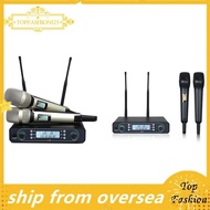 [TopFashion] UHF Wireless Dual Channel Handheld Professional Wireless Microphone System Karaoke Stage Performance