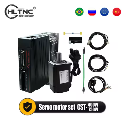 HLTNC 400W / 750W AC Servo Motor 3000RPM 1.3N 2.4N & C30S RS485 Driver Kit 220V & 3meters Cable Abso