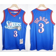 NBA CLASSIC HWC SIXERS 3 ALLEN IVERSON BASKETBALL JERSEY OLDbiru MITCHELL&NESS