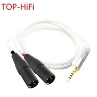 TOP-HiFi 2.5mm TRRS Balanced Male to 2 XLR Male Cable Hi-End Cable for Astell&Kern AK100II AK120II A