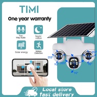 TIMI V380PRO 3-lens Solar CCTV Camera with Mobile Control and Rotation for Outdoor Security and