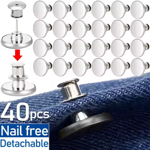 Detachable Jeans Button Adjust Waist Circumference Trousers Buckle Easy Installation Alloy Pants But