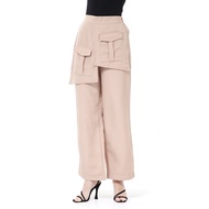 Hamlin Stella Long Pants Women's Casual Long Pants Pocket Model Cotton Material ORIGINAL - Cream