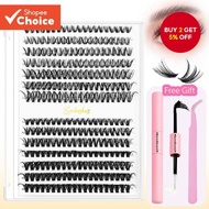 280Pcs DIY Eyelash Extension Kit - D Curl Cluster, 9-16Mm Single Eyelash Extensions