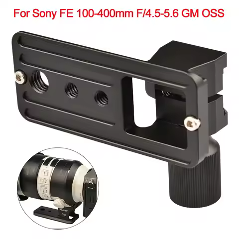 Lens Tripod Mount Bracket Holder Lens Collar Replacement Foot Built-in Arca Type for Sony FE 100-400