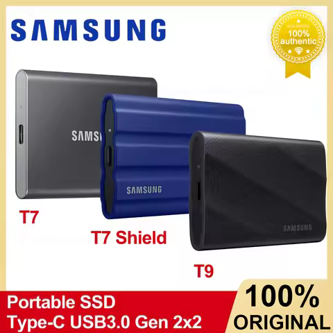 SAMSUNG Portable SSD T7 Shield T9 T7 Solid State Drive NVMe USB3.2 Gen2x Type-C 1TB 2TB 4TB Hard Dis