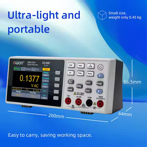 OWON XDM1041/XDM1241 4 1/2 Digital Multimeter Portable Bench LCD Multimeter True RMS AC/DC Current V