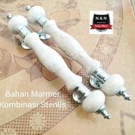 Gagang pintu rumah Marmer 33cm & 25cm - Handle Pintu Stenlis Batu Marmer