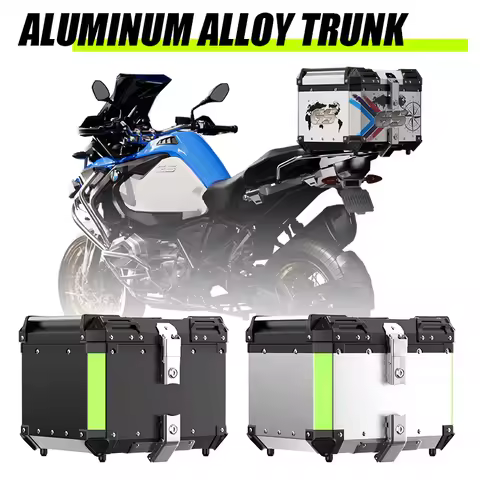 45L 56L 65L CNC Aluminum Motorcycle Helmet Box Trunk Top Case Travel Luggage Storage Box For BMW r12