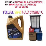 HYUNDAI TUCSON TL 1.6/2.0 , KIA SPORTAGE  QL 2.0 OIL FILTER + AIR FILTER + FUELUBE 5W40  FULLY SYNTH