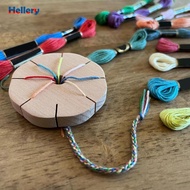 [Hellery] Wooden Round Kumihimo Disc 8 Slot Braiding Loom Beading Plate for DIY Bracelet and Anklet 
