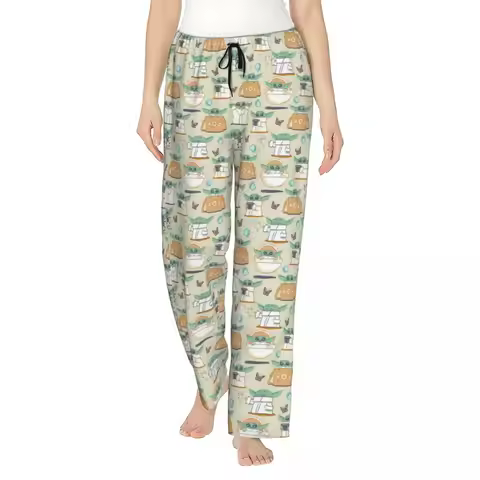 Ladies Pajama Pants Baby Yoda Lounge Pants Comfy Star Wars Pj Bottoms Dorm