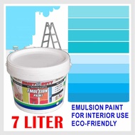 ( 7L ) Heavy Duty EMULSION PAINT Cat Interior / Ceiling Paint / WALL FINISH / oem LSC mielite / blue