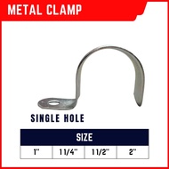 2pcs GI Conduit Metal Clamps / PVC Pipe Clamp - Single Hole (Available Size: 1-1/4", 1-1/2" and 2")