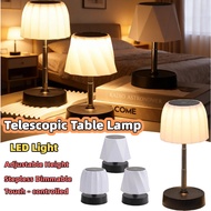 LED Telescopic Table Lamp Adjustable Height, Stepless Dimmable Eye-protection Bedside Lamp For Bedro